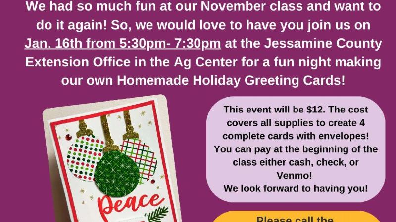 Homemade greeting card class